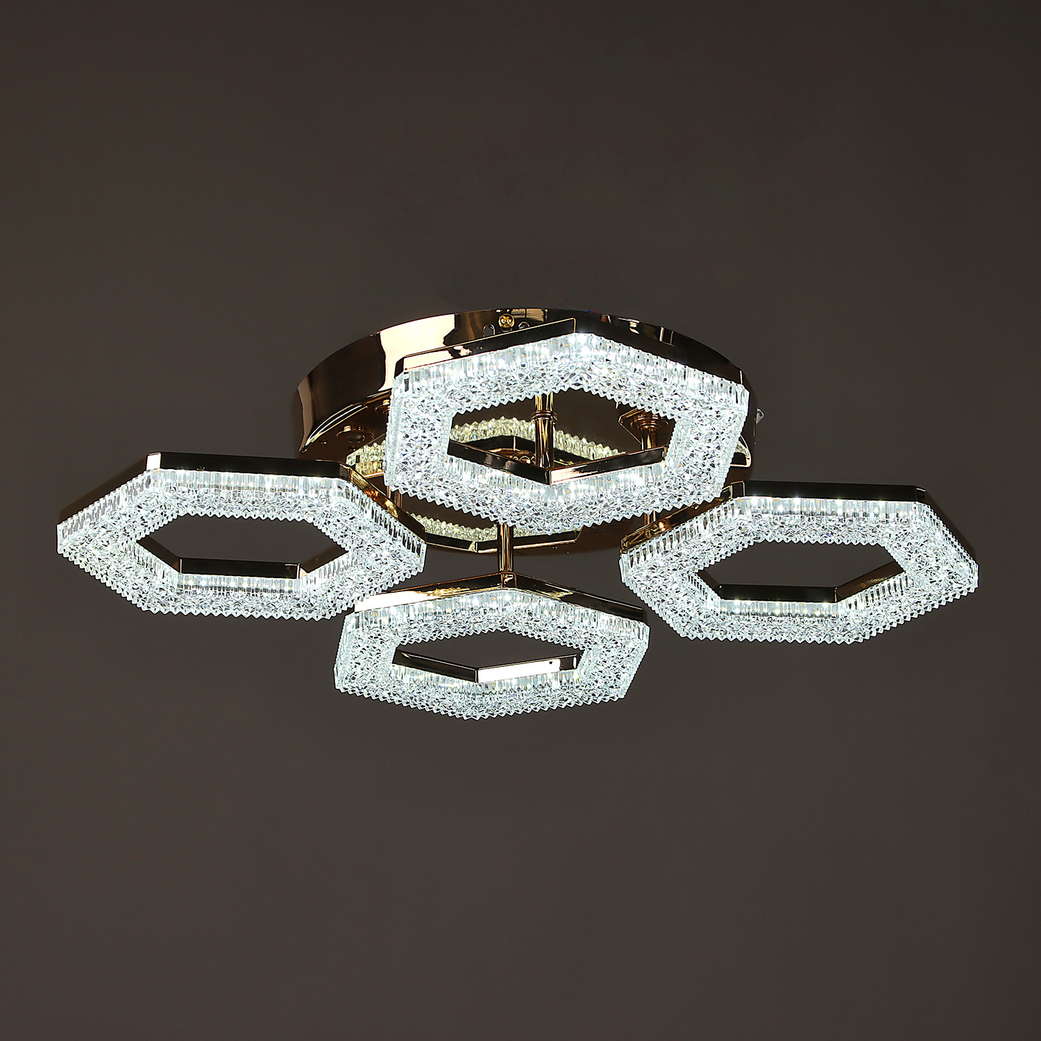 Люстра YH1234/4 FGD 4*48W LED 3000-6500К (d-500; h-100) пульт VERNER LIGHTING *1