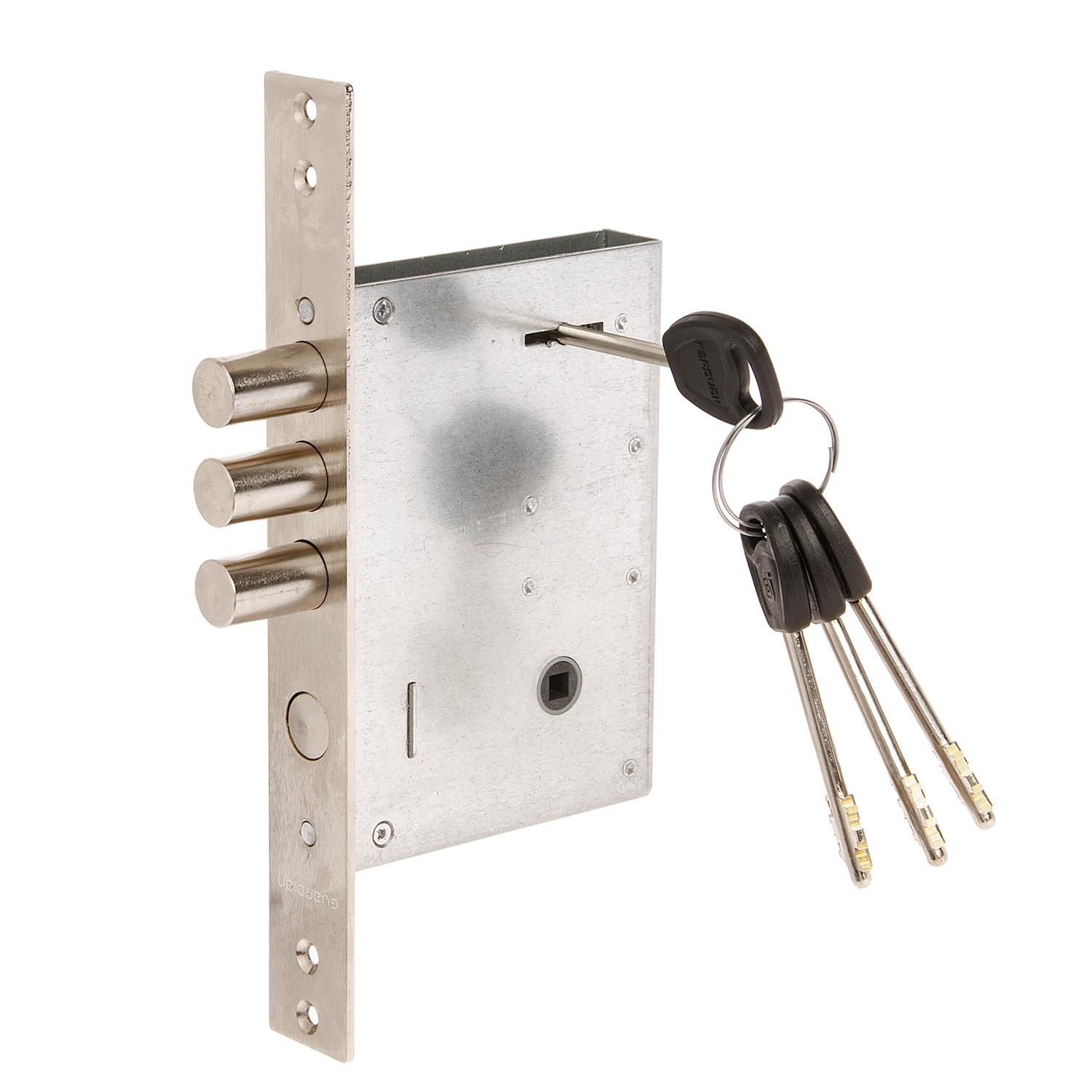 Замок врезной КОРПУС сув.механизм, хром 3004-4 Гардиан *1/15