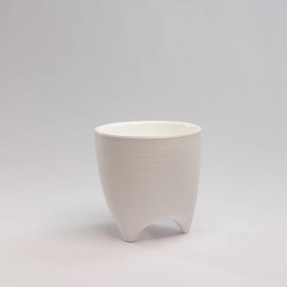 Кашпо пластм. "Де Коста" 2,25л d верха 160мм h160мм со вставкой Белый ДК16-10 *1/10