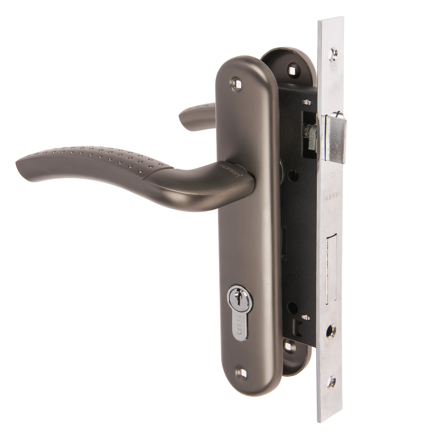 Замок врезной 70мм графит N96 Нора-М *1/20