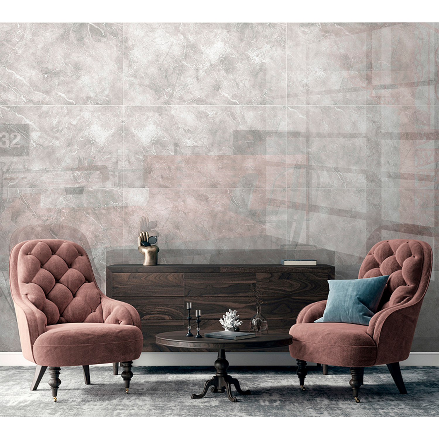 Керамогранит Lucciano серый полиров. 600*1200*8,5 (0,72*2=1,44*30=43,2) GT120606301PR Глобал Тайл