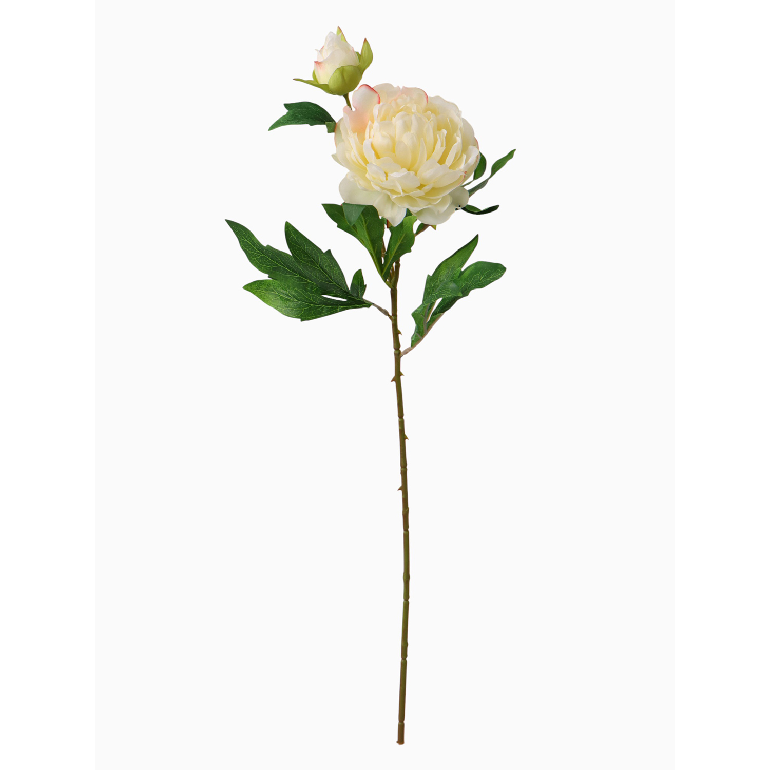 Цветы искусственные "Пион дуо" 12х60 см, белый 4142875