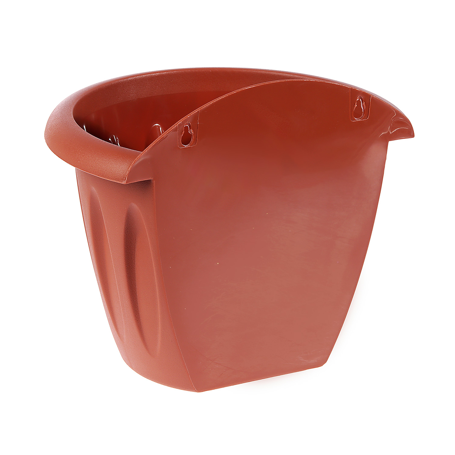 Кашпо пластм. настенное "Фелиция" 3,5л 240x17500мм h207мм Терракот С122Т ("Мартика")*1/32