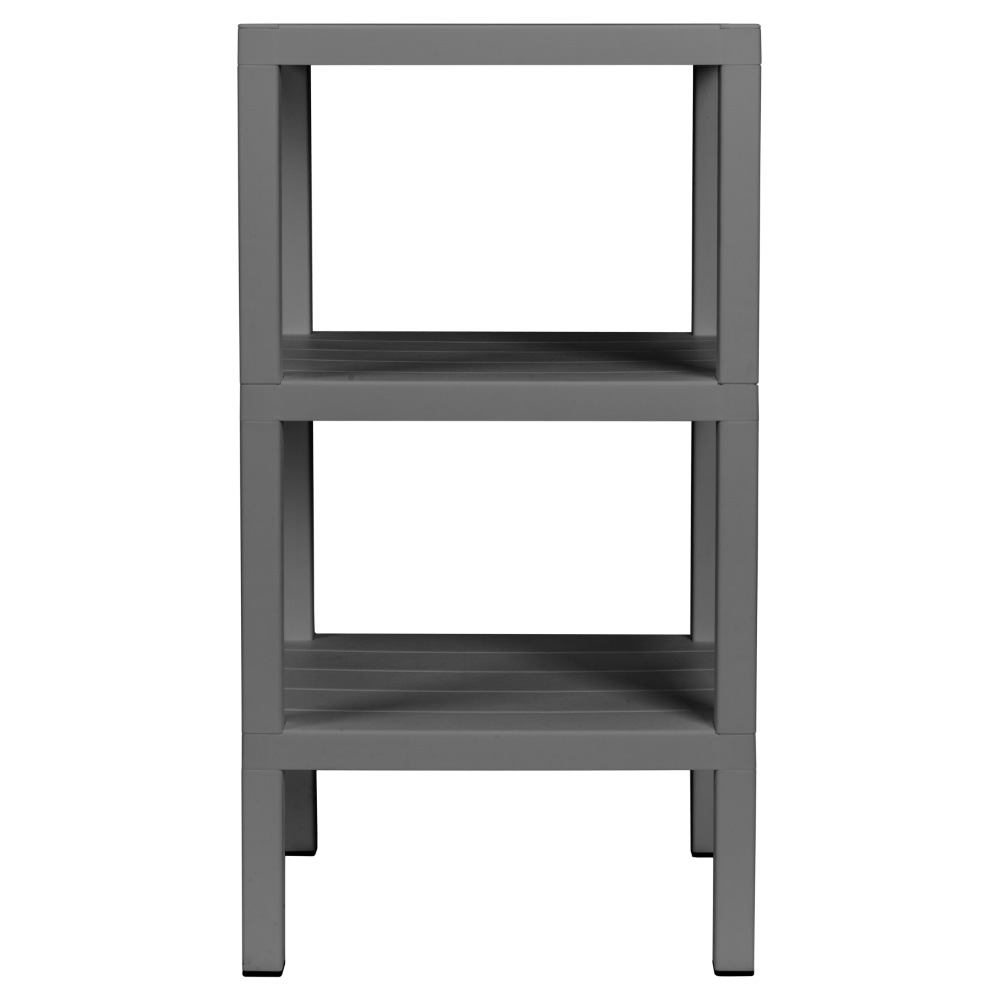 Этажерка пластм. "Nature" 3-х ур.: 3полки, в.0,725м,ш.0,384м,гл.0,33м Серый 434286111 "Бытпласт"*1/3