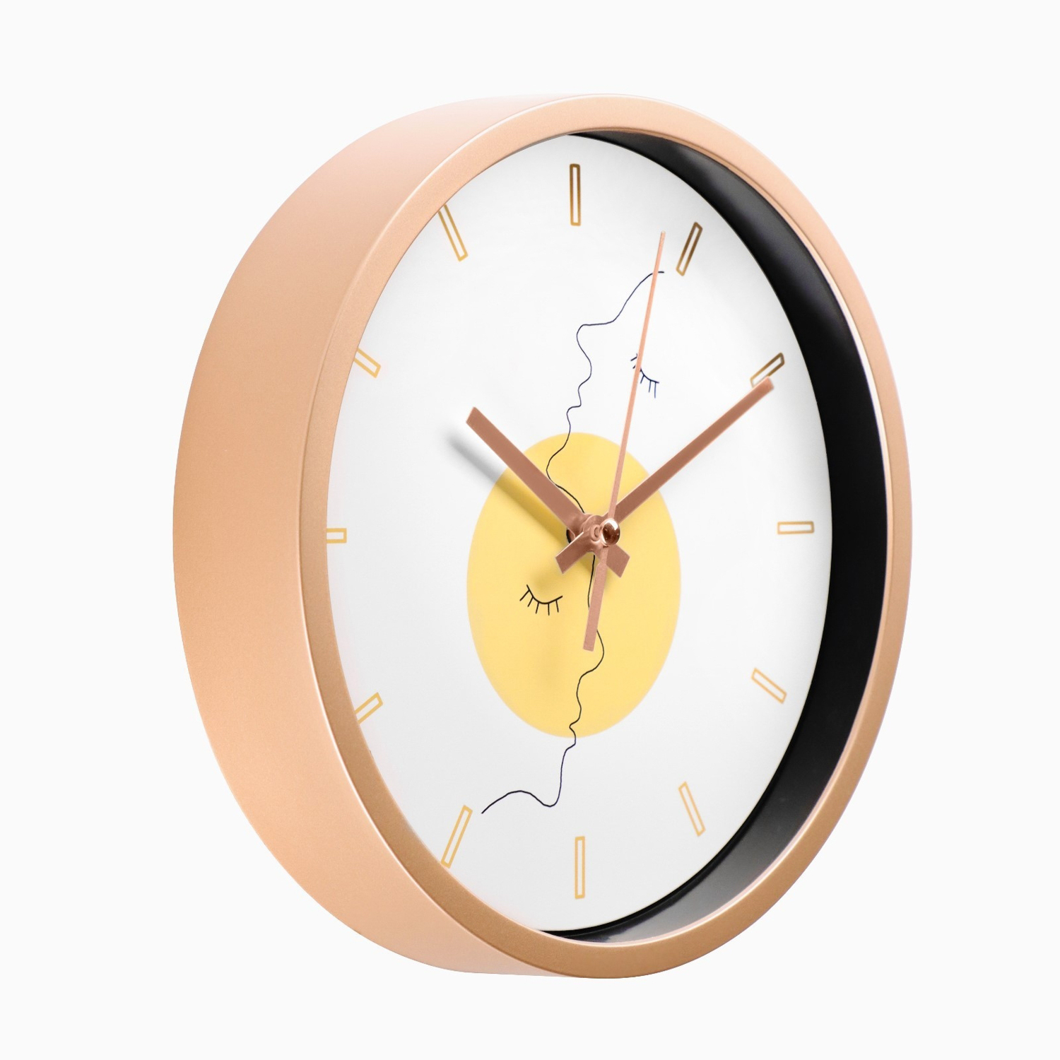 Часы настенные, серия: Интерьер, "Лица", плавный ход, d-20 см, АА   9541307