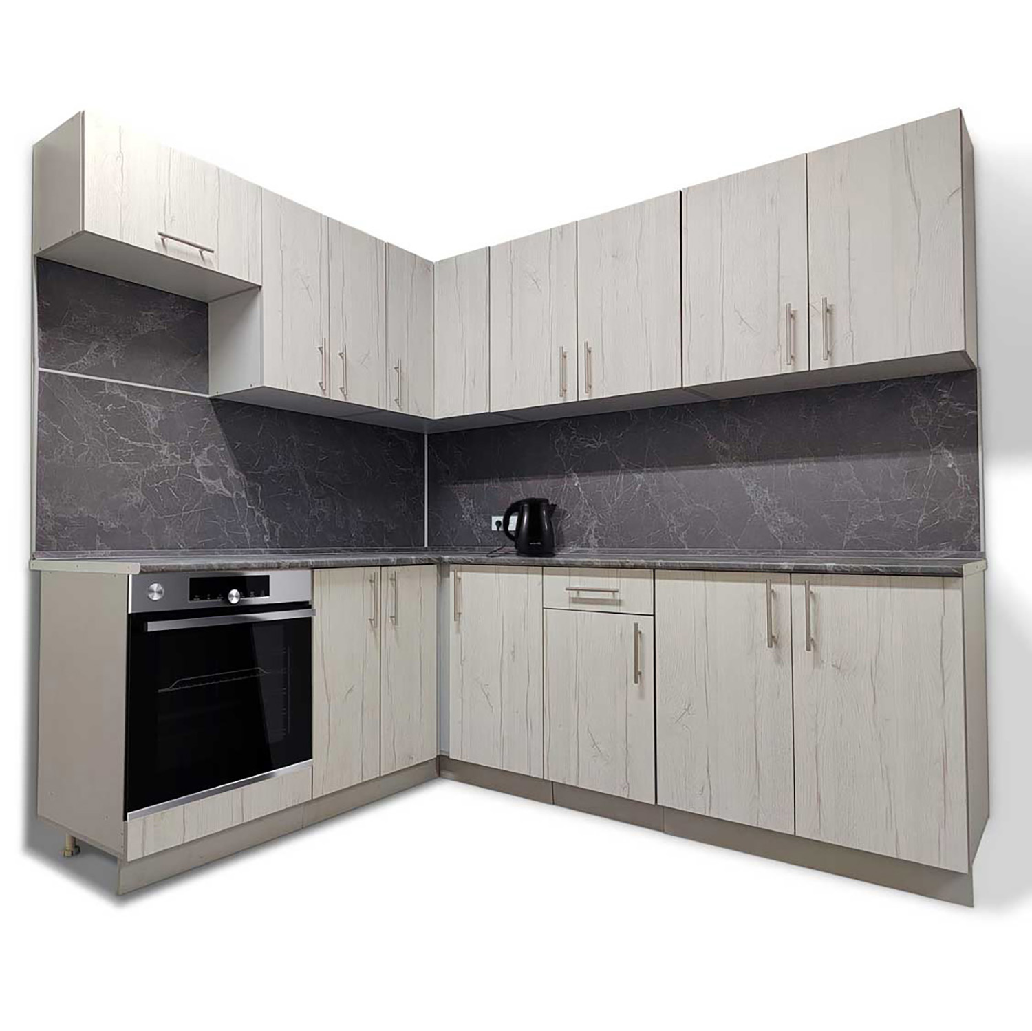 Шкаф напольный 600х850х600 мм BROZEX-WOOD Camellia, с двумя дверцами, с ящиком, светло-бежевый