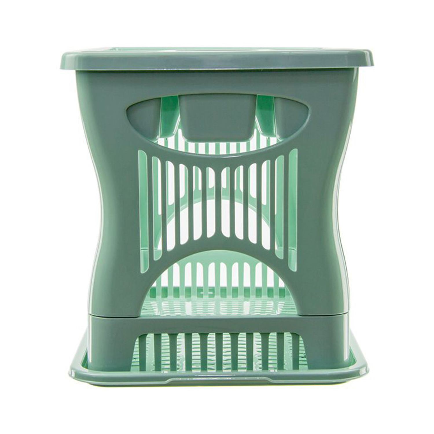 Сушилка для посуды пластм. 2-х ярусная 420x290x290мм Фисташковый М1175 ("М-Пластика") *1/8