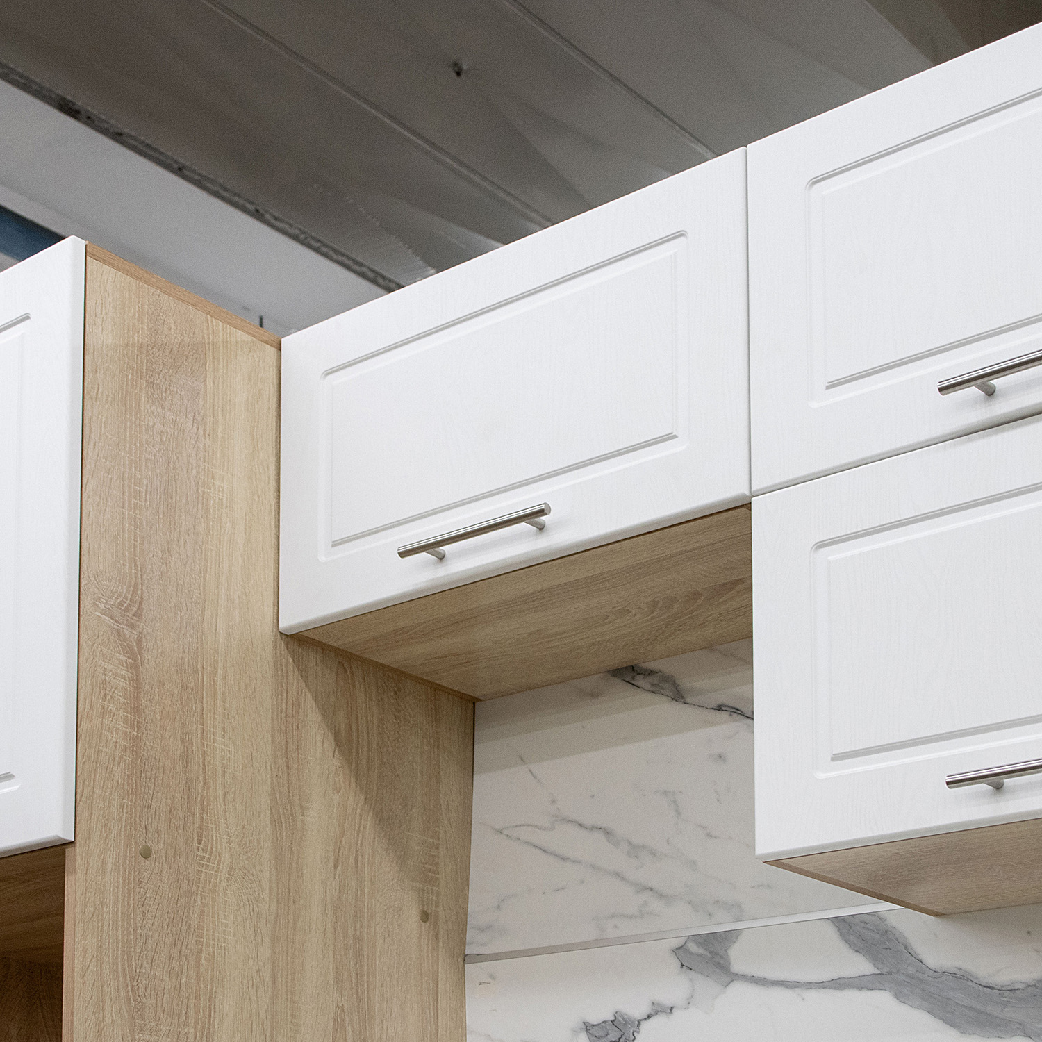 Шкаф навесной 60см 1ДВ для вытяжки ПВХ Орхидея*1