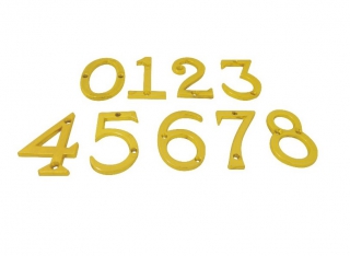 яяяНомер квартирный металлич. золото №2 (Турция) * 10/25