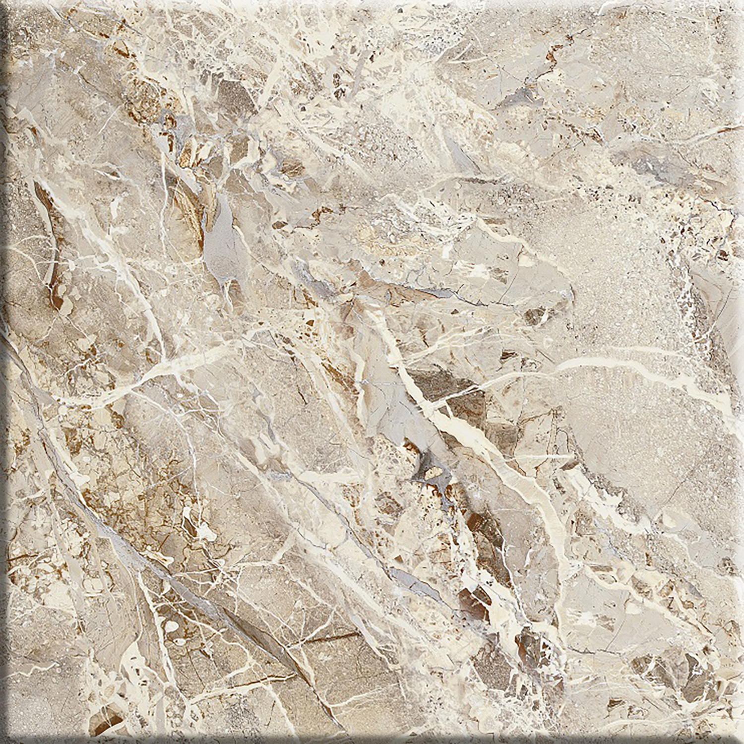 Плитка напольная Modena (G) глаз.бежевая 418*418*8 (0,175*8=1,40*62=86,8) Березакерамика