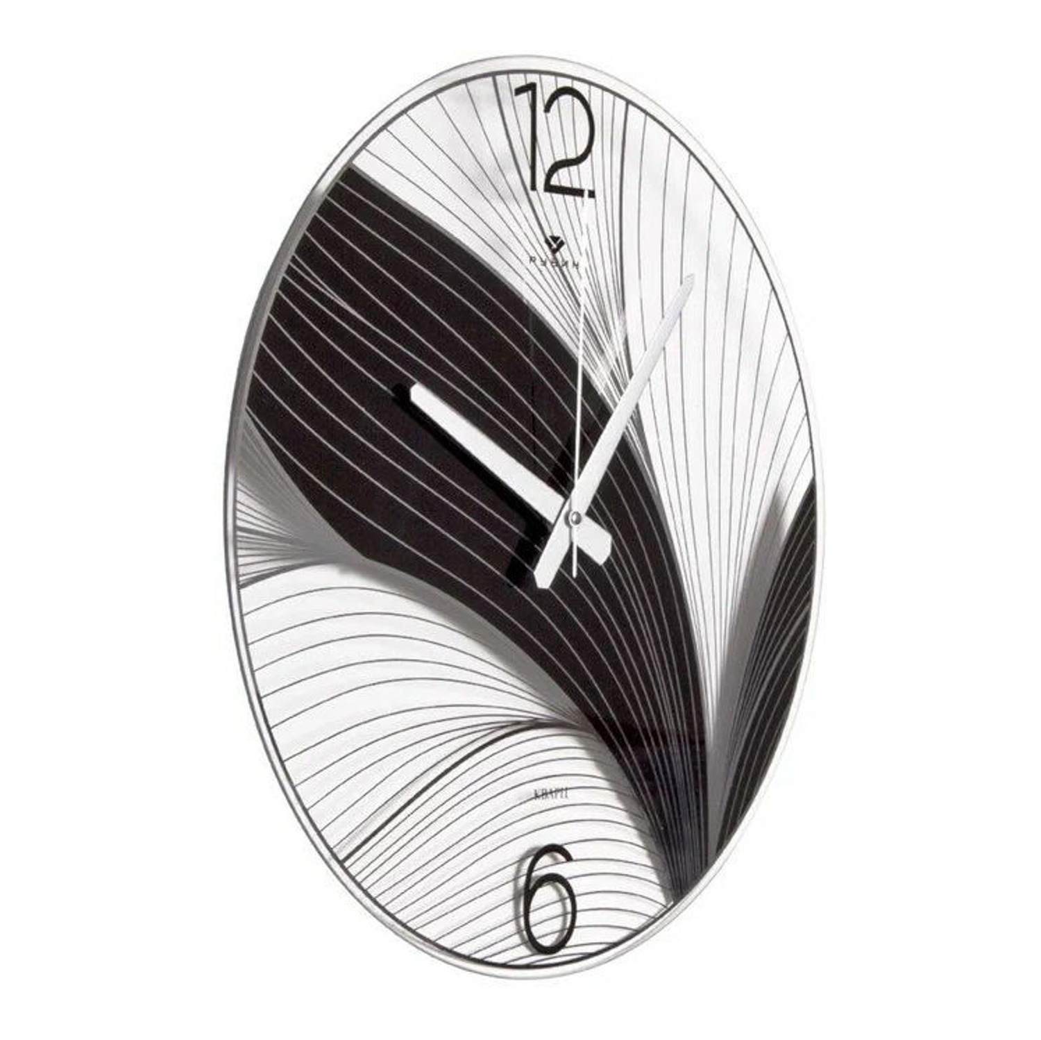 Часы настенные, серия: Интерьер, "Черный лотос", плавный ход, d-39 см 9467907