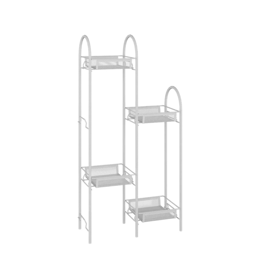 Этажерка для цвет.кашпо металл. "Лира 24" 4-х местн., ш.0,37м,в.0,75м,гл.0,17м Белый ПДЦЛ24Б *1 Этажерка для цвет.кашпо металл. "Лира 24" 4-х местн., ш.0,37м,в.0,75м,гл.0,17м Белый ПДЦЛ24Б *1