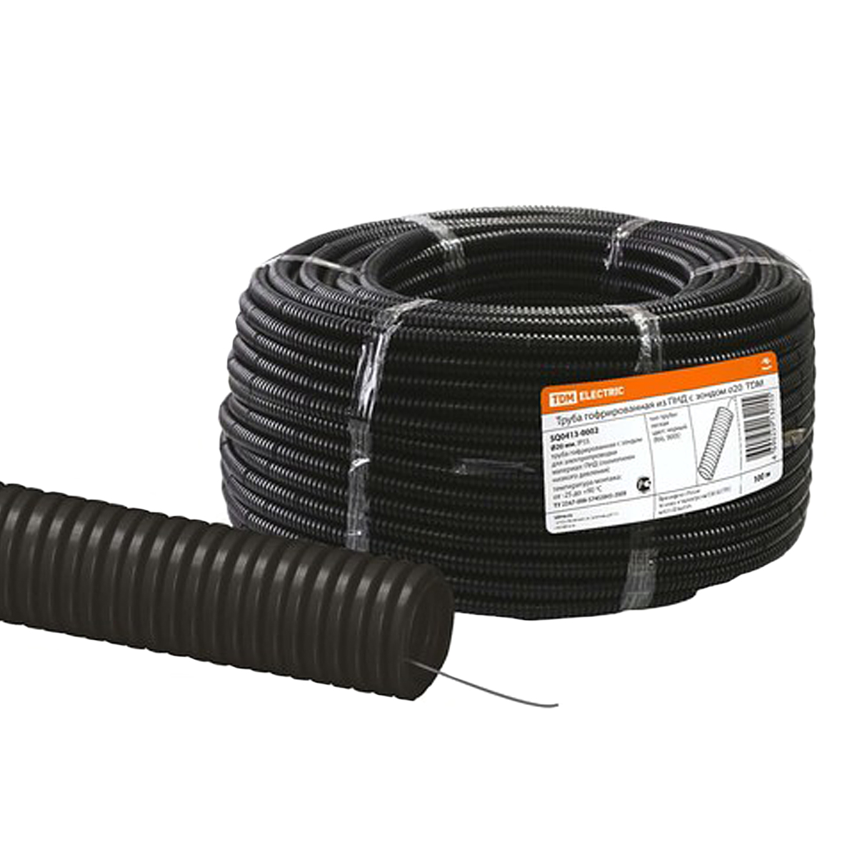 Труба ПНД гофро с зонд. d32мм(50м) легкая, черная TDM SQ0413-0004 *1 Труба ПНД гофро с зонд. d32мм(50м) легкая, черная TDM SQ0413-0004 *1