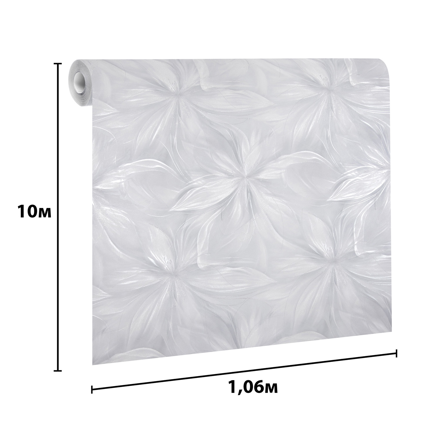 Обои  флиз. "Эрисманн" Juliana (бело-сер.) 61008-01 10.05х1.06м *6