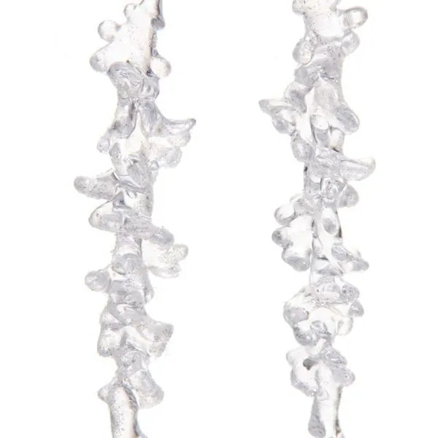 Подвеска "Кристальная сосулька" 26 см (набор 2 шт), Белый