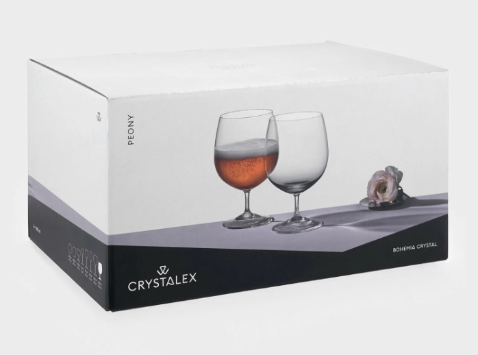 Набор бокалов стекло  "BOHEMIA" "Пион" 380мл 6шт д/пива 40976/380  "KRYSTALEX" *1/8