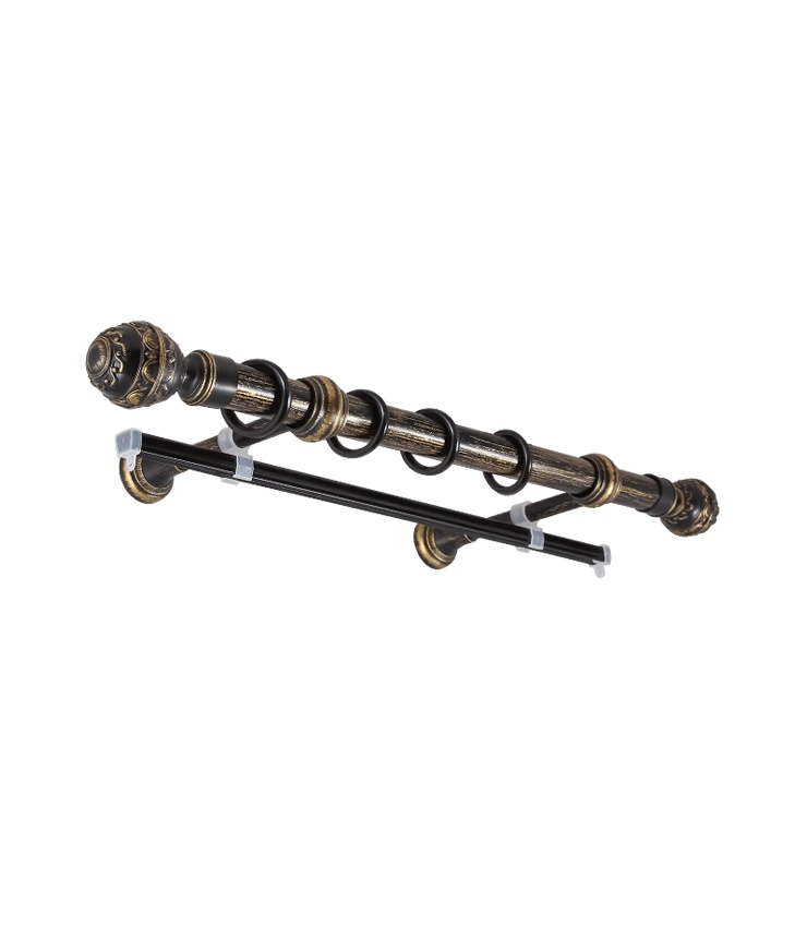 Карниз круглый d28мм Черненое серебро/патина + U-шина 3,0 Валанс Легранд *5