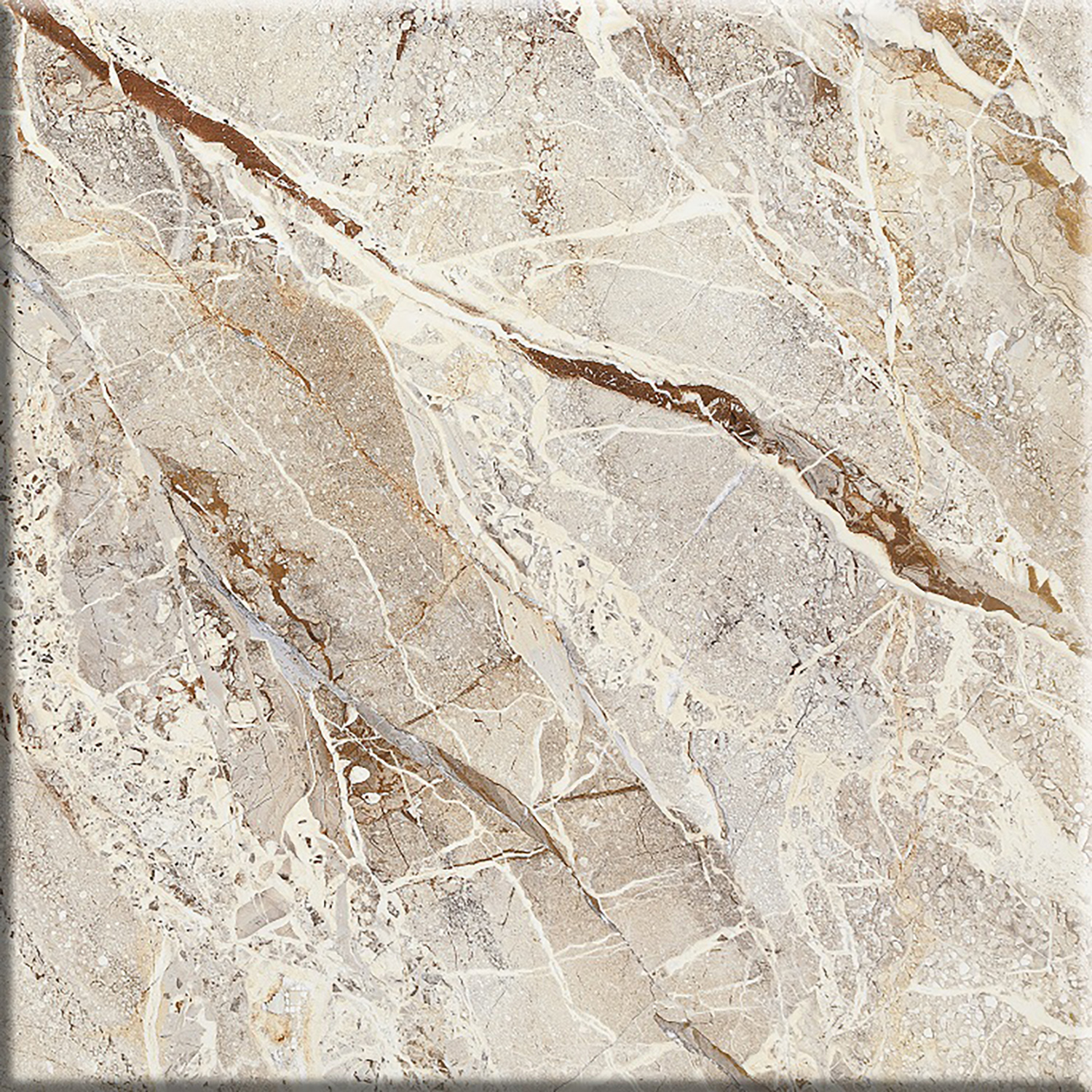 Плитка напольная Modena (G) глаз.бежевая 418*418*8 (0,175*8=1,40*62=86,8) Березакерамика