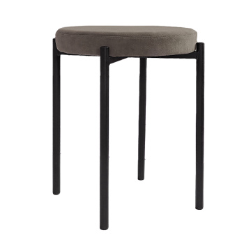 Табурет FORPOST Cindy, 44х50х44 см, микровелюр конфетти смоки, серый