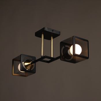Люстра N6400/2 BK+COP 2*40W E27 220V (l-465; w-155; h-195)  VERNER LIGHTING *1 Люстра N6400/2 BK+COP 2*40W E27 220V (l-465; w-155; h-195)  VERNER LIGHTING *1