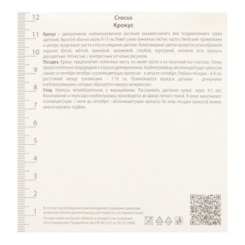 Крокус Ботанический смесь сортов 5+/10шт