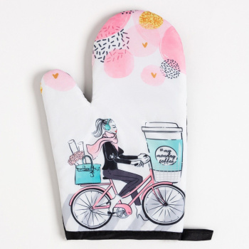 Набор прихваток My monday coff варежка-прихватка 26х16см, прихватка 17х17см 100% полиэстер Доляна *1