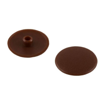 Заглушка мебельная п/винт-конфирм.7*50мм,d12мм Темно коричневый комплект 10шт. BROZEX *10