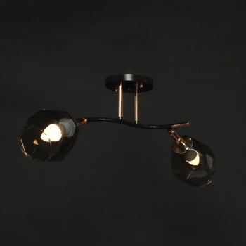 Люстра N4202/2 COFFEE+FGD 2*40W  E27 (L=600; w-600; h-230)  VERNER LIGHTING *1