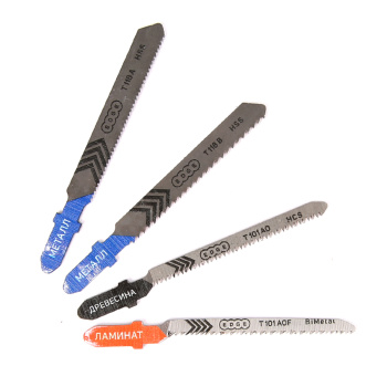 Пилки для лобзика (4шт.) 50мм НАБОР N2 (2метал+1дерев+1металл) EDGE *1