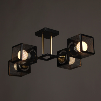 Люстра N6400/4 BK+COP 4*40W E27 220V (l-555; w-345; h-195)  VERNER LIGHTING *1