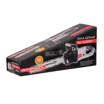 Пила цепная электрическая 2000Вт шина40,0см цепь57зв. шаг3/8" паз1,3мм ПЦ-16/2000Т ИНТЕРСКОЛ*1/2