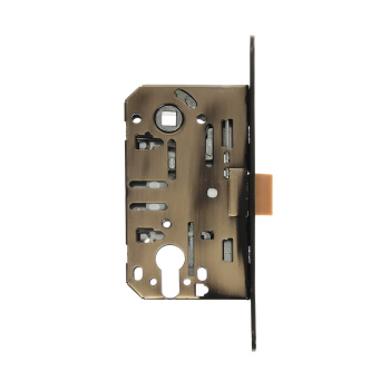 Защелка врезная п/ручку и цил.мех. БРОНЗА БЕСШУМНАЯ 5300-P-AB Code Deco *1/40