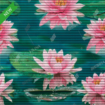 Коврик для ванной ПВХ шир. 65см х15м "V-line" Фотопечать FV37 "Лотосы" НОВИНКА *15