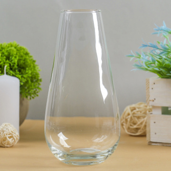 Ваза "Весна" 18/7  18х9см, d-4.5см 0,72л прозрачная 758602