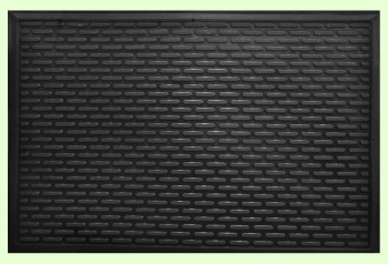 Коврик резиновый 44*70 см рифленый "Тире" черный *1/10