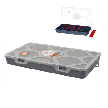 Органайзер д/хранения мелочей пластм. "Master 14" серо-свинцовый 355х200х45мм BR3782СРСВИНЦ *1/14 Органайзер д/хранения мелочей пластм. "Master 14" серо-свинцовый 355х200х45мм BR3782СРСВИНЦ *1/14