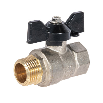 Кран шаровый 1/2" (Ø15) М/П бабочка LD Pride 47.15. (аналог ИА33) *1/30 Кран шаровый 1/2" (Ø15) М/П бабочка LD Pride 47.15. (аналог ИА33) *1/30