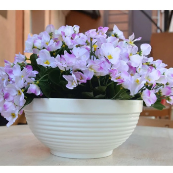 Кашпо пластм. "Парма" 9л d верха 340мм h140мм Белый "5plast.ru" *1/10