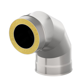 Отвод-сэндвич 90*, 115х200, нерж./оцинк., 0,5мм, 0,5мм по кон. *1/5