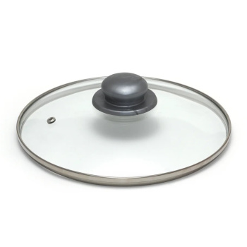 Крышка д/сковороды, кастрюли Стекл. с нерж.ободом,с пароотв. d18см KC*GTL18110 Jarko *1/10