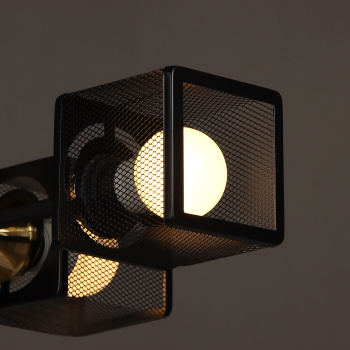 Люстра N6400/4 BK+COP 4*40W E27 220V (l-555; w-345; h-195)  VERNER LIGHTING *1