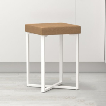 Табурет ЗМИ Торонто, 33х33х48 см, бежевый/белый
