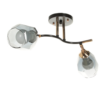 Люстра N4202/2 COFFEE+FGD 2*40W  E27 (L=600; w-600; h-230)  VERNER LIGHTING *1