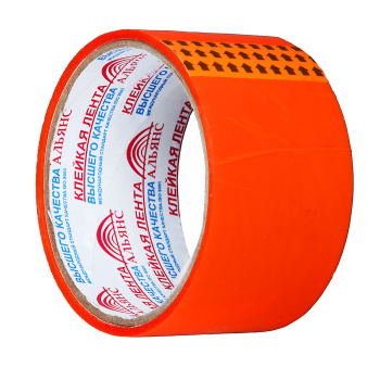 Лента клейкая цветная 48мм х 16м ОРАНЖЕВЫЙ АЛЬЯНС *6/36