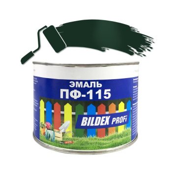 Эмаль ПФ-115 зеленая 10 кг BILDEX  *1/55
