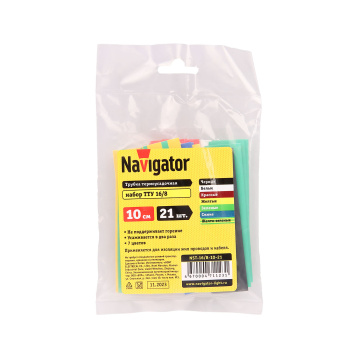 Трубка термоусаживаемая набор 16/8 (7цв по 3шт 100мм) Navigator 71123 *1/40/240 Трубка термоусаживаемая набор 16/8 (7цв по 3шт 100мм) Navigator 71123 *1/40/240
