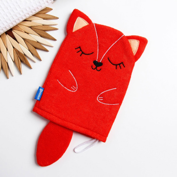 яяяИгрушка-мочалка для купания "Лисичка" из махры 3612503