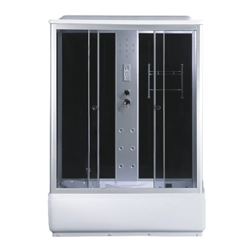 Кабина душевая 150х85х215 см Verner Sanitary Ware, стекло тонированное, черный