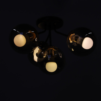 Люстра N5122/4 COFFEE+FGD Е27 4*40Вт ( h=295; d=515)  VERNER LIGHTING *1 Люстра N5122/4 COFFEE+FGD Е27 4*40Вт ( h=295; d=515)  VERNER LIGHTING *1