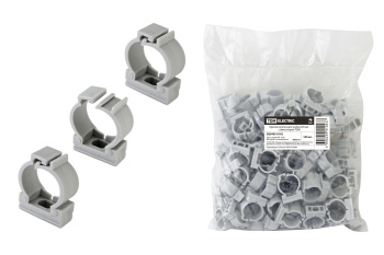 Крепеж-клипса d20мм (для трубы пвх гофро с зонд) с фиксатором упак.100шт TDM  SQ0405-0102 *1/10